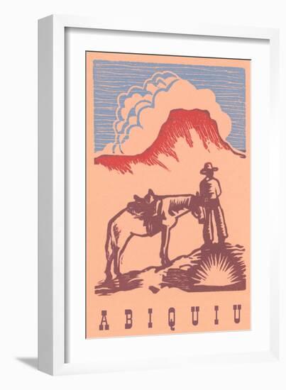 Black Mesa, Abiquiu, New Mexico-null-Framed Art Print