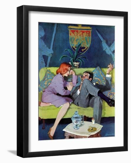 Black Monte's Last Raid - Saturday Evening Post "Men at the Top", September 5, 1959 pg.22-Lynn Buckham-Framed Premium Giclee Print