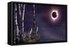 Black Moon (Eclipse 2017)-Gordon Semmens-Framed Stretched Canvas