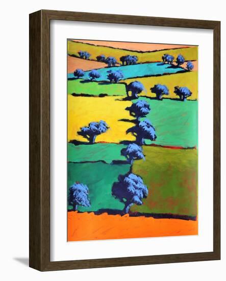 Black Moor, 2021 (acrylic on paper)-Paul Powis-Framed Giclee Print