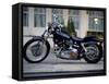 Black Motorcycle-null-Framed Stretched Canvas