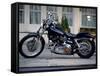 Black Motorcycle-null-Framed Stretched Canvas
