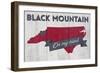 Black Mountain, North Carolina - on My Mind-Lantern Press-Framed Art Print