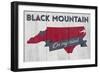 Black Mountain, North Carolina - on My Mind-Lantern Press-Framed Art Print