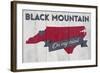 Black Mountain, North Carolina - on My Mind-Lantern Press-Framed Art Print