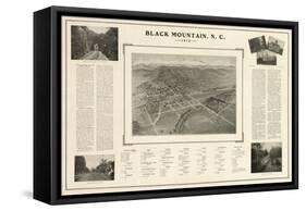 Black Mountain, North Carolina - Panoramic Map-Lantern Press-Framed Stretched Canvas