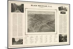 Black Mountain, North Carolina - Panoramic Map-Lantern Press-Mounted Art Print