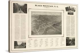 Black Mountain, North Carolina - Panoramic Map-Lantern Press-Stretched Canvas