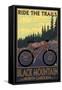 Black Mountain, North Carolina - Ride the Trails-Lantern Press-Framed Stretched Canvas