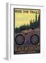 Black Mountain, North Carolina - Ride the Trails-Lantern Press-Framed Art Print