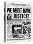 Black Muslim Newspaper, 'Muhammad Speaks', Emphasizes African Americans Abuse, Jun 21, 1963-null-Stretched Canvas