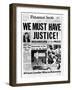 Black Muslim Newspaper, 'Muhammad Speaks', Emphasizes African Americans Abuse, Jun 21, 1963-null-Framed Photo