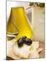 Black Olives, Crackers, Olive Oil and Parmesan-null-Mounted Photographic Print