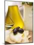 Black Olives, Crackers, Olive Oil and Parmesan-null-Mounted Photographic Print