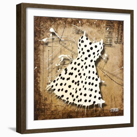 Black on White-Roderick E. Stevens-Framed Giclee Print