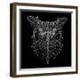 Black Owl Mesh-Lisa Kroll-Framed Art Print