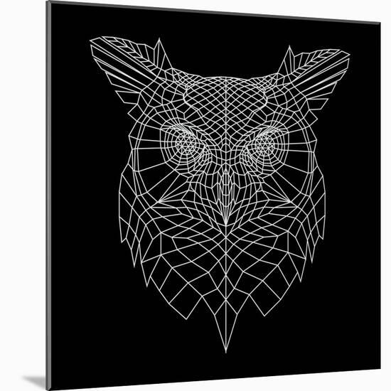 Black Owl Mesh-Lisa Kroll-Mounted Art Print