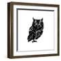 Black Owl Polygon-Lisa Kroll-Framed Art Print