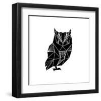 Black Owl Polygon-Lisa Kroll-Framed Art Print