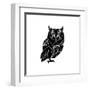 Black Owl Polygon-Lisa Kroll-Framed Art Print