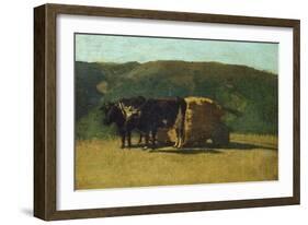 Black Oxen Pulling Wagon-Raffaello Sernesi-Framed Giclee Print