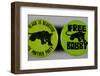 Black Panther Buttons-David J. Frent-Framed Photographic Print