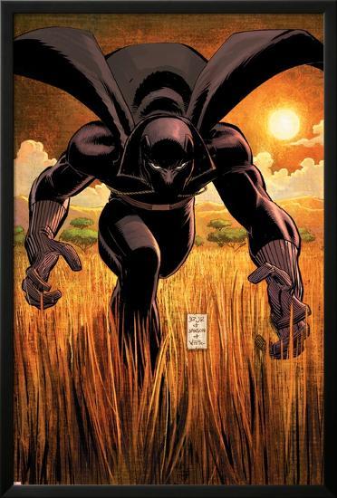 Black Panther No.1 Cover: Black Panther-John Romita Jr^-Lamina Framed Poster