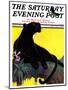 "Black Panther," Saturday Evening Post Cover, August 13, 1932-Lynn Bogue Hunt-Mounted Giclee Print