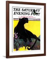 "Black Panther," Saturday Evening Post Cover, August 13, 1932-Lynn Bogue Hunt-Framed Giclee Print