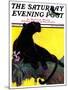 "Black Panther," Saturday Evening Post Cover, August 13, 1932-Lynn Bogue Hunt-Mounted Giclee Print