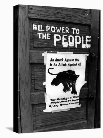 Black Panther Sign, 1970-null-Stretched Canvas