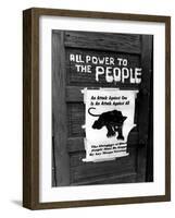 Black Panther Sign, 1970-null-Framed Photo