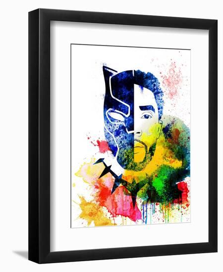 Black Panther Watercolor I-Jack Hunter-Framed Art Print