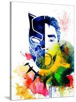 Black Panther Watercolor I-Jack Hunter-Stretched Canvas