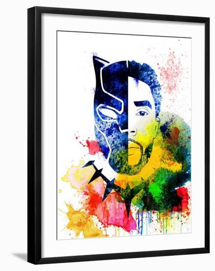 Black Panther Watercolor I-Jack Hunter-Framed Art Print