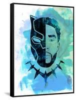 Black Panther Watercolor-Jack Hunter-Framed Stretched Canvas