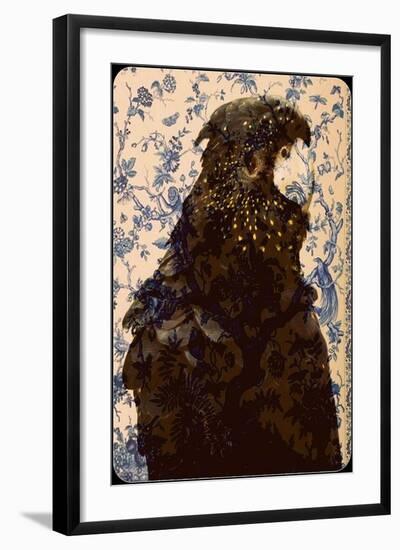 Black parrot 2-Linda Arthurs-Framed Giclee Print