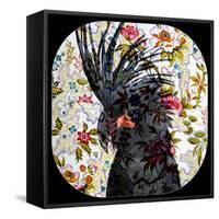 Black Parrot-Linda Arthurs-Framed Stretched Canvas