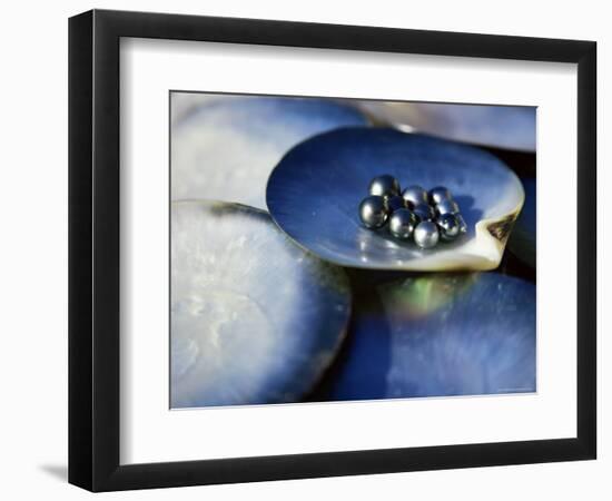 Black Pearls, Cook Islands, South Pacific-D H Webster-Framed Photographic Print