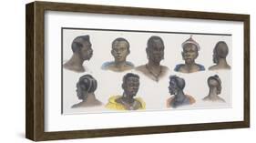 Black People of Different Nations-Jean Baptiste Debret-Framed Giclee Print