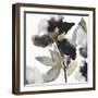 Black Petals Gold Leaves II-Asia Jensen-Framed Art Print