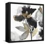 Black Petals Gold Leaves II-Asia Jensen-Framed Stretched Canvas