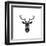 Black Polygon Deer-Lisa Kroll-Framed Art Print