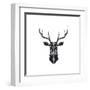 Black Polygon Deer-Lisa Kroll-Framed Art Print