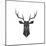 Black Polygon Deer-Lisa Kroll-Mounted Art Print