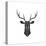 Black Polygon Deer-Lisa Kroll-Stretched Canvas