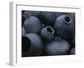 Black Pottery, San Bartolo Coyotepec, Oaxaca, Mexico-Judith Haden-Framed Premium Photographic Print