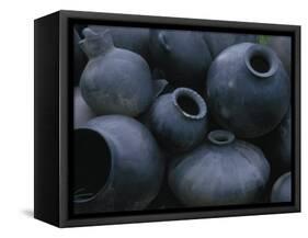 Black Pottery, San Bartolo Coyotepec, Oaxaca, Mexico-Judith Haden-Framed Stretched Canvas