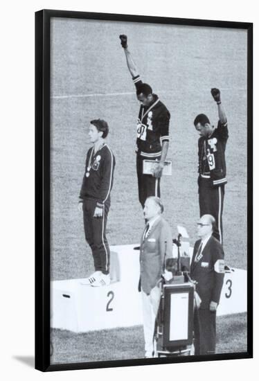 Black Power, Mexico City Olympics 1968-null-Framed Poster