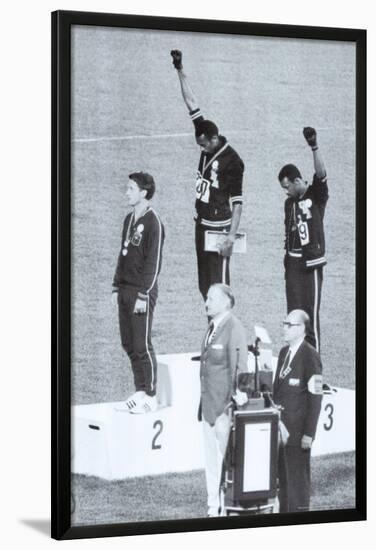 Black Power, Mexico City Olympics 1968-null-Lamina Framed Poster
